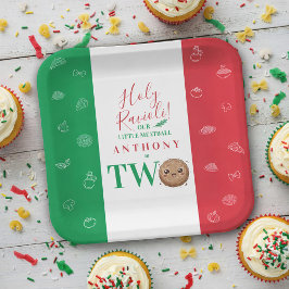 Our Little Meatball is Turning Two Birthday Party  ペーパープレート