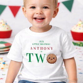 Our Little Meatball is Two 2nd Birthday  トドラーTシャツ