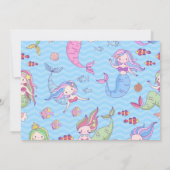 Our Little Mermaidパーティの招待状 – カスタマイズ可能 セーブザデート (裏面)