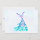 Our Little Mermaid 4th Birthdayパーティー写真 招待状 (裏面)