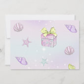 Our Little Mermaid Birthday Partyフォト招待状 招待状 (裏面)