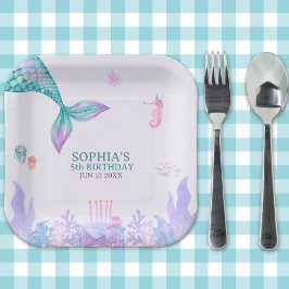 Our Little Mermaid  Fun Birthday Party  ペーパープレート