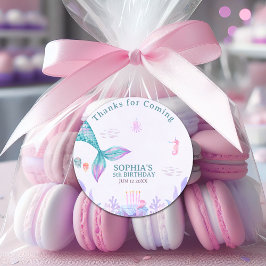 Our Little Mermaid  Funny Birthday Party  ラウンドシール