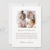 Our Little Miracle Baby Birth Stats Newborn Photos 案内状 (裏面)