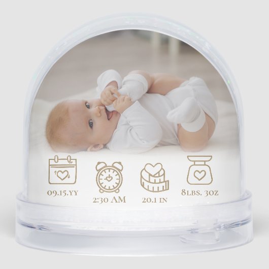 Our Little Miracle Baby Birth Stats Photo Keepsake (裏面)