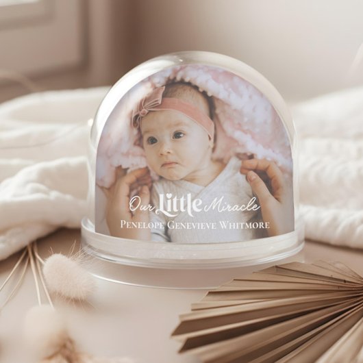 Our Little Miracle Baby Birth Stats Photo Keepsake