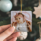 Our Little Miracle Baby Birth Stats Photo Keepsake セラミックオーナメント