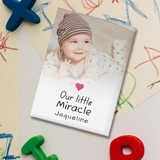 Our Little Miracle Newborn Baby Photo Keepsake マグネット
