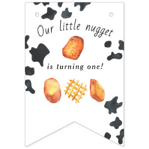 Our Little Nuggetは1歳の誕生日を迎える Kids Birthday バンティングフラッグ