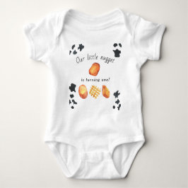 Our Little Nugget is turning one Kids Birthday ベビーボディスーツ
