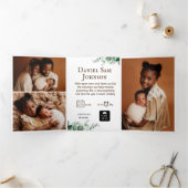 "Our Little one"カスタマイズ可能な誕生3つ折カード 三つ折りクリスマスカード (内部)