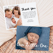 Our Little One Handwritten Script Photo Birth 案内状