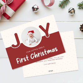 Our Little One's First Christmas Cute Baby Photo シーズンカード