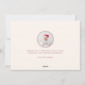 Our Little One's First Christmas Cute Baby Photo シーズンカード (裏面)