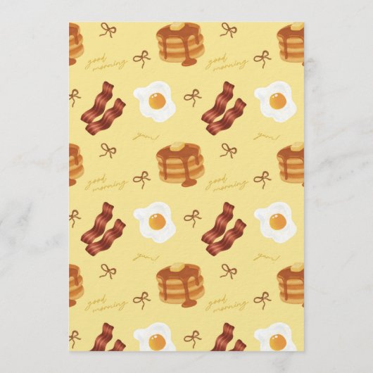 Our Little Pancake Breakfast Brunch Theme 招待状 (裏面)