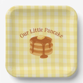 Our Little Pancake Brunch Theme Baby Shower ペーパープレート