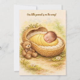 Our Little Peanut Baby Digital Download Invitation 招待状