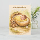 Our Little Peanut Baby Digital Download Invitation 招待状 (スタンド正面)