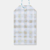Our Little Peanut Boy Blue Gingham Baby Shower ギフトタグ (裏面)