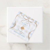 Our Little Peanut Boy Blue Gingham Baby Shower フェイバータグ (インサイチュ)