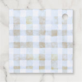 Our Little Peanut Boy Blue Gingham Baby Shower フェイバータグ (裏面)