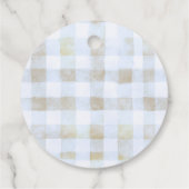Our Little Peanut Boy Blue Gingham Baby Shower フェイバータグ (裏面)