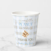 Our Little Peanut Boy Blue Gingham Baby Shower 紙コップ (裏面)