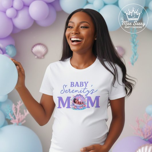 Our Little Pearl Mom-to-Be Seashell Baby Shower Tシャツ
