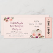 Our Little Pumpkinの1歳誕生日招待状 招待状 (正面/裏面)