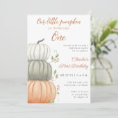 Our Little Pumpkin 1st Birthday 招待状 (スタンド正面)