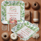 Our Little Pumpkin 1st Birthday Green Fall Wreath  ペーパープレート