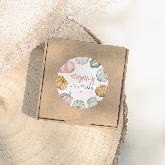 Our Little Pumpkin Birthday Party ラウンドシール