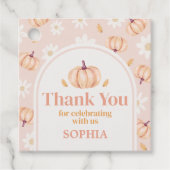 Our Little Pumpkin Birthday Party Square フェイバータグ (正面)