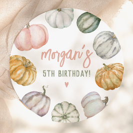 Our Little Pumpkin Cute Fall Birthday Party ペーパープレート