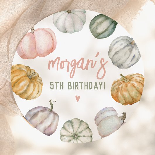 Our Little Pumpkin Cute Fall Birthday Party ペーパープレート