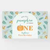 Our Little Pumpkin Fall 1st Birthday  横断幕 (横)