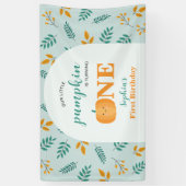 Our Little Pumpkin Fall 1st Birthday  横断幕 (縦)