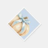 Our Little Pumpkin Fall Baby Shower Blue Baby Boy スタンダードカクテルナプキン (角)