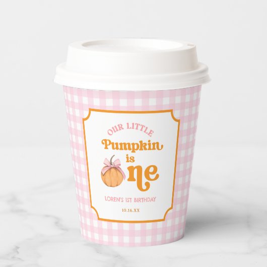 Our Little Pumpkin Girl 1st Birthday Party 紙コップ (正面)