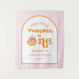 Our Little Pumpkin Girl 1st Birthday Party Banner タペストリー