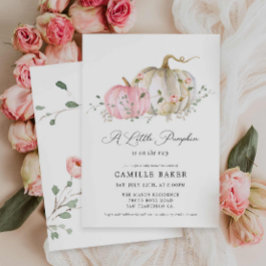 Our Little Pumpkin Girl Baby Shower 招待状