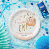 Our Little Pumpkin Is Turning One 1st Birthday ペーパープレート (パーティー)