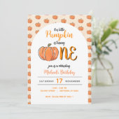 Our Little Pumpkin Modern Fall Birthday 招待状 (スタンド正面)