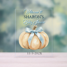 Our Little Pumpkin on the Way Fall Baby Shower  アクリルサイン