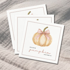 Our Little Pumpkin on the Way Fall Baby Shower スタンダードカクテルナプキン