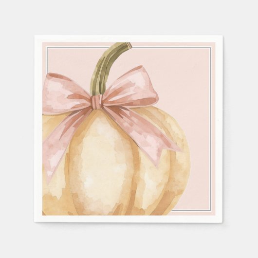 Our Little Pumpkin on the Way Fall Baby Shower スタンダードカクテルナプキン (正面)