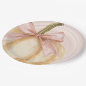 Our Little Pumpkin on the Way Fall Baby Shower ペーパープレート (アングル)