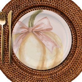 Our Little Pumpkin on the Way Fall Baby Shower ペーパープレート