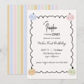 Our Little Pumpkin’s First Birthday Invitation 招待状 (正面/裏面)