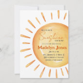 Our Little Ray of Sunshineベビーシャワー招待状 招待状 (正面)